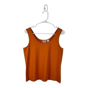 Chico's Orange Brown Rust Nylon Blend Tank Top
